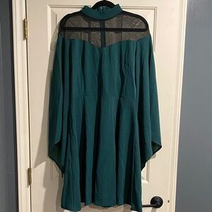 Mesh Bell Sleeve Gothic Dress